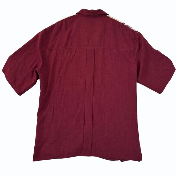 Silversilk 9 Mens L‎ Short Sleeve Silk Knit Button Polo Shirt Rockabilly Mod - Picture 4 of 8